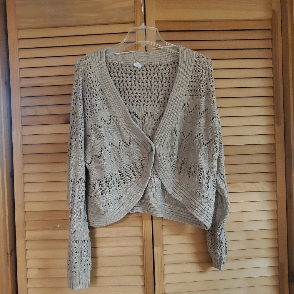 Old Navy Women's Tan Knit Cardigan